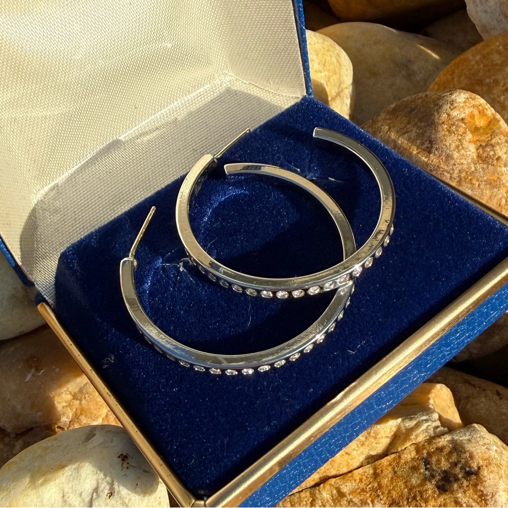 Swarovski Crystal Hoop Earrings - Women Jewelry